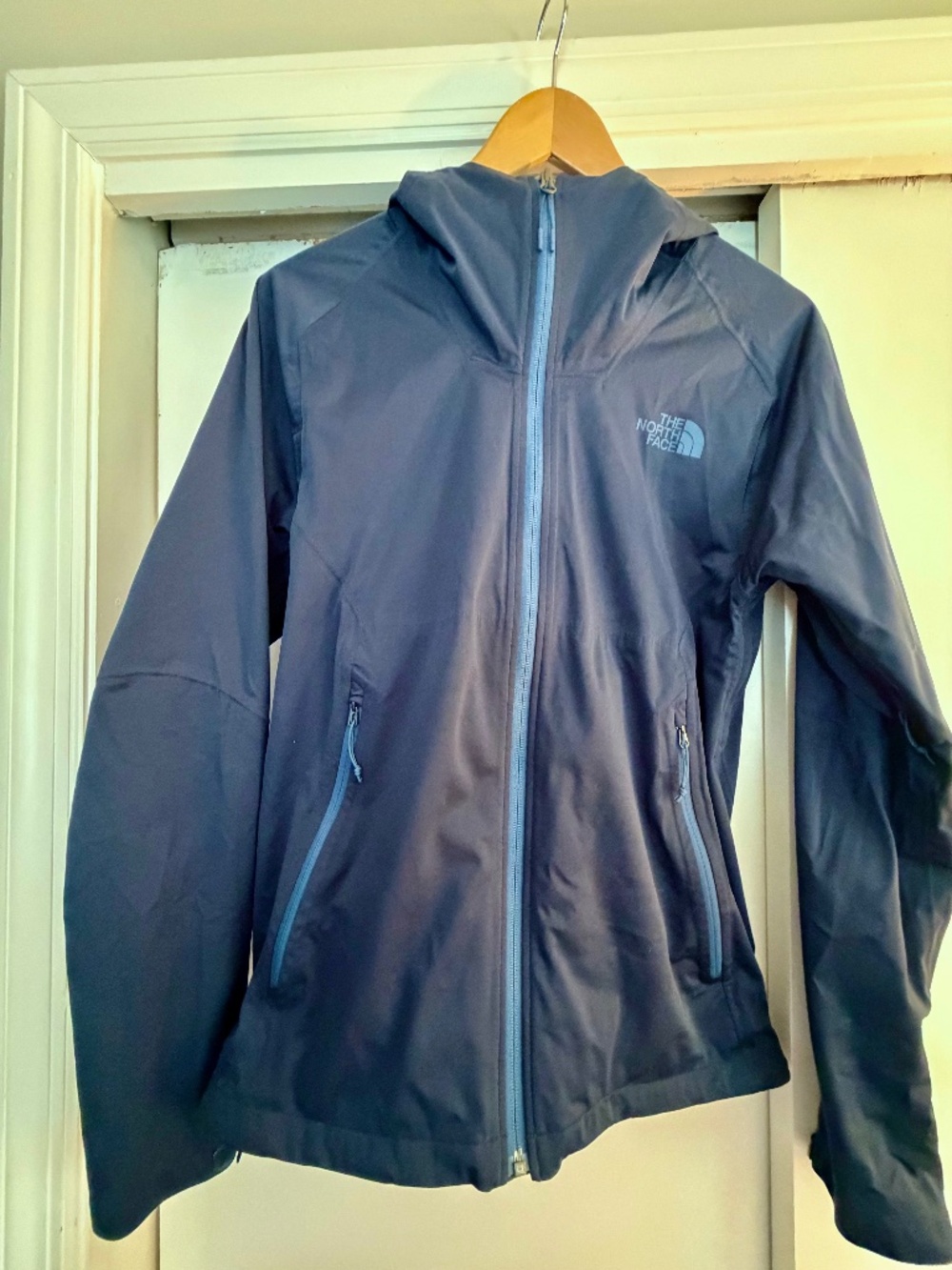 The North Face Men's Barr Lake Hooded Soft Shell Jacket Shady Blue Size Small